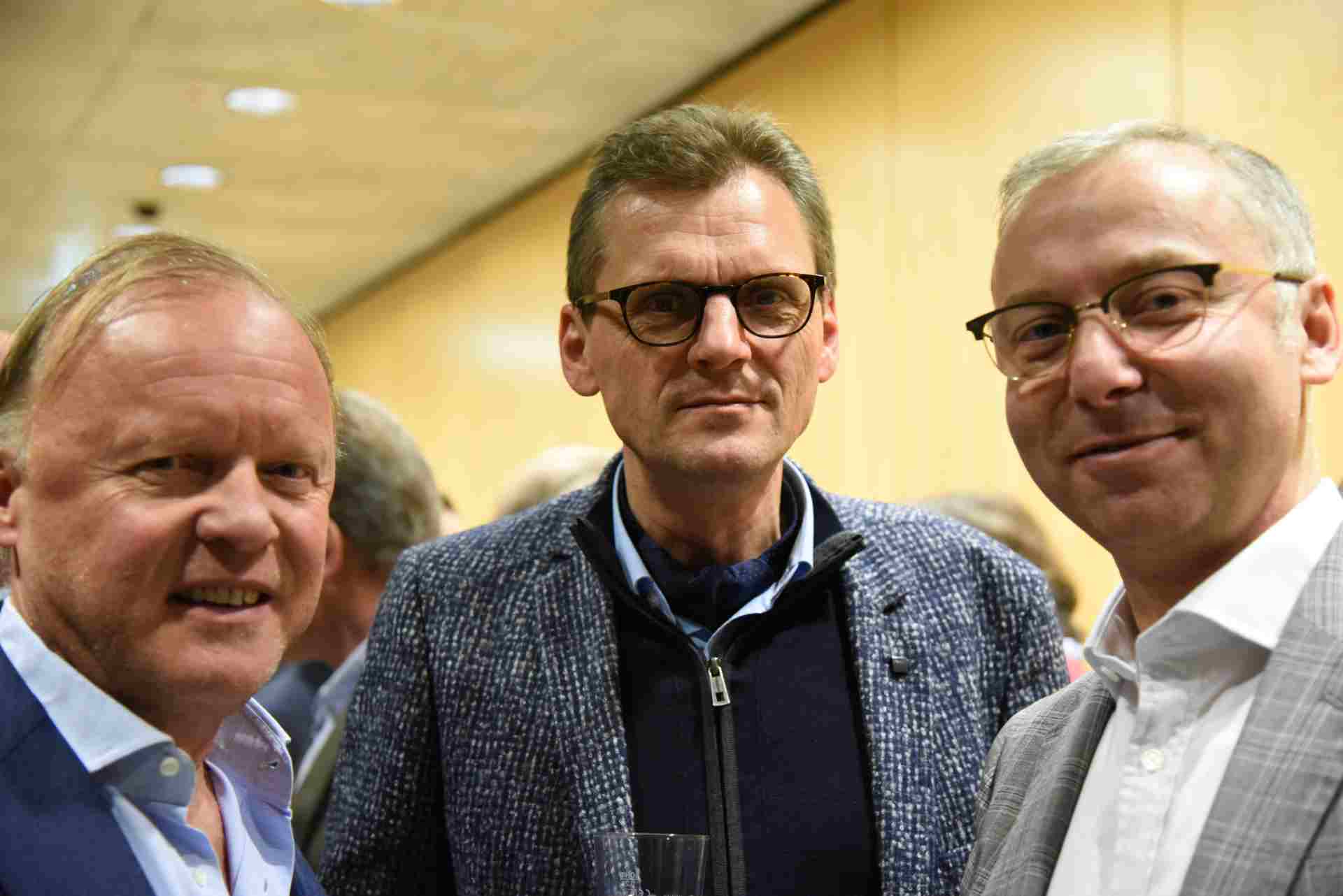 11.12.19 | Berliner Forum 2019 – BKU-Bundesvorstandsmitglieder (v.r.n.l.): Dr. Oliver Schillings (Köln), Marcus Wilp (Hamburg) und Stephan Wehrhahn (München) freuten sich über die großartige Veranstaltung. (Foto: Norman Gebauer) 